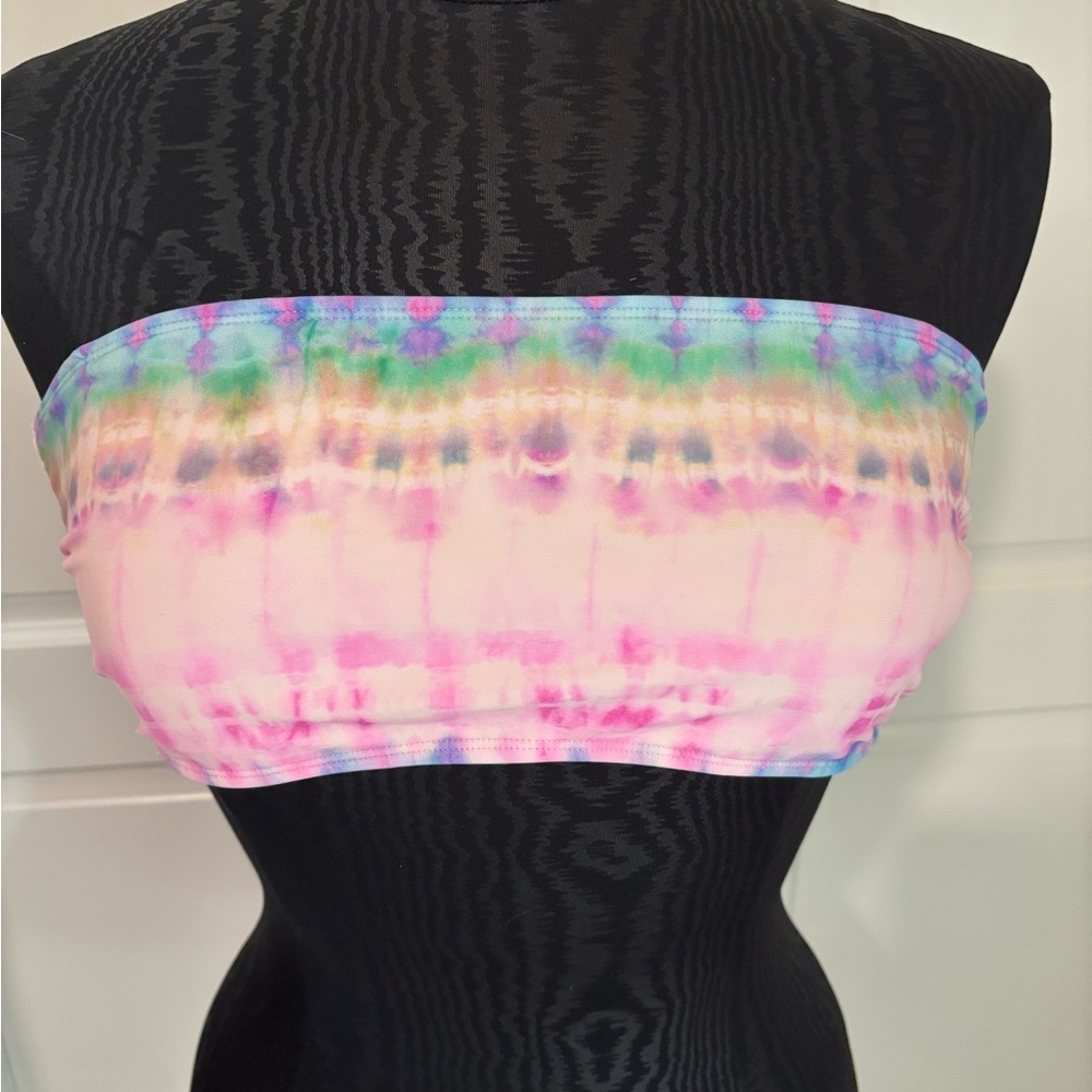 Gianni Binni Colorful Tie-Dye Bandeau Top